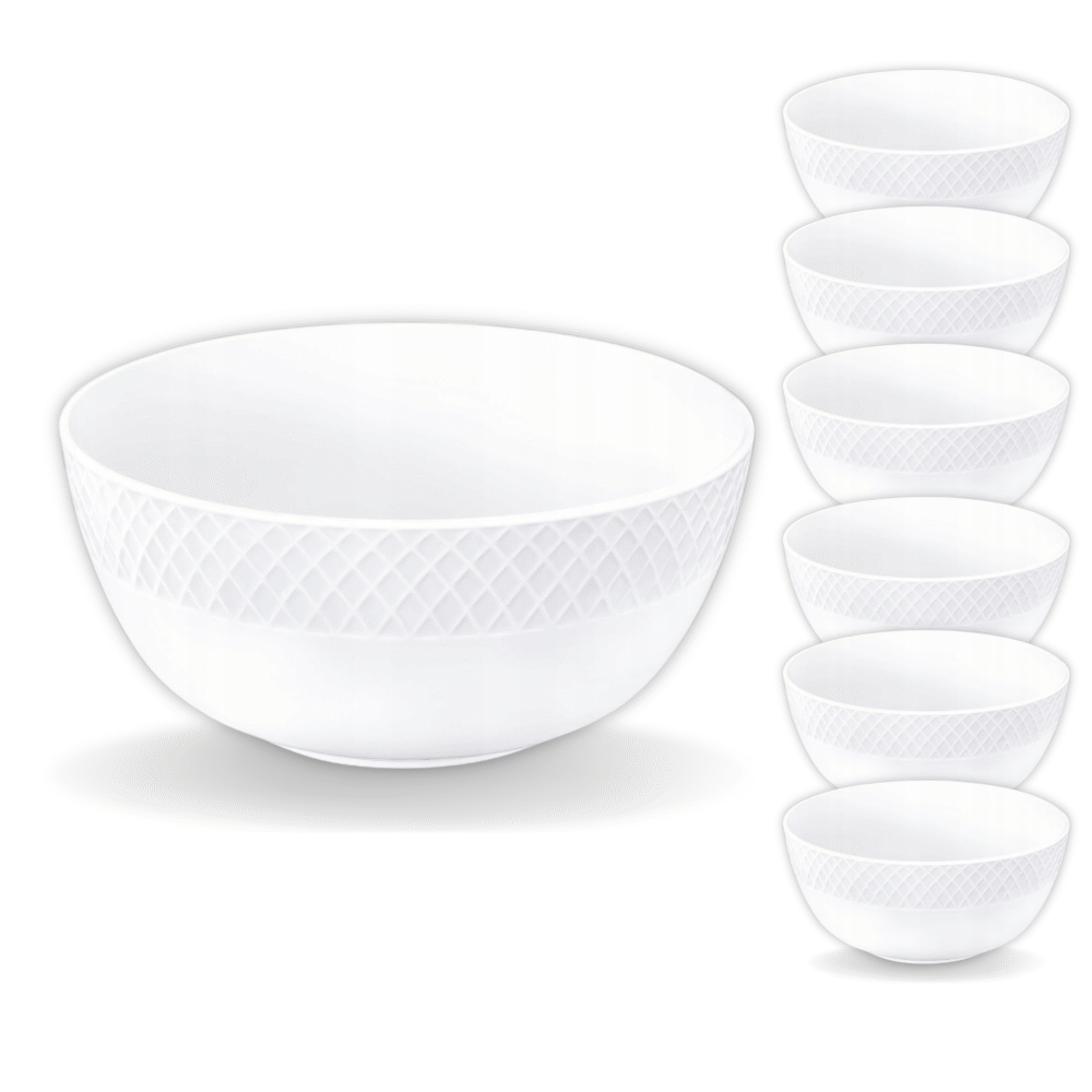 Wilmax Schalen Set 7-teilig Weiß Porzellan WL-880104/7C