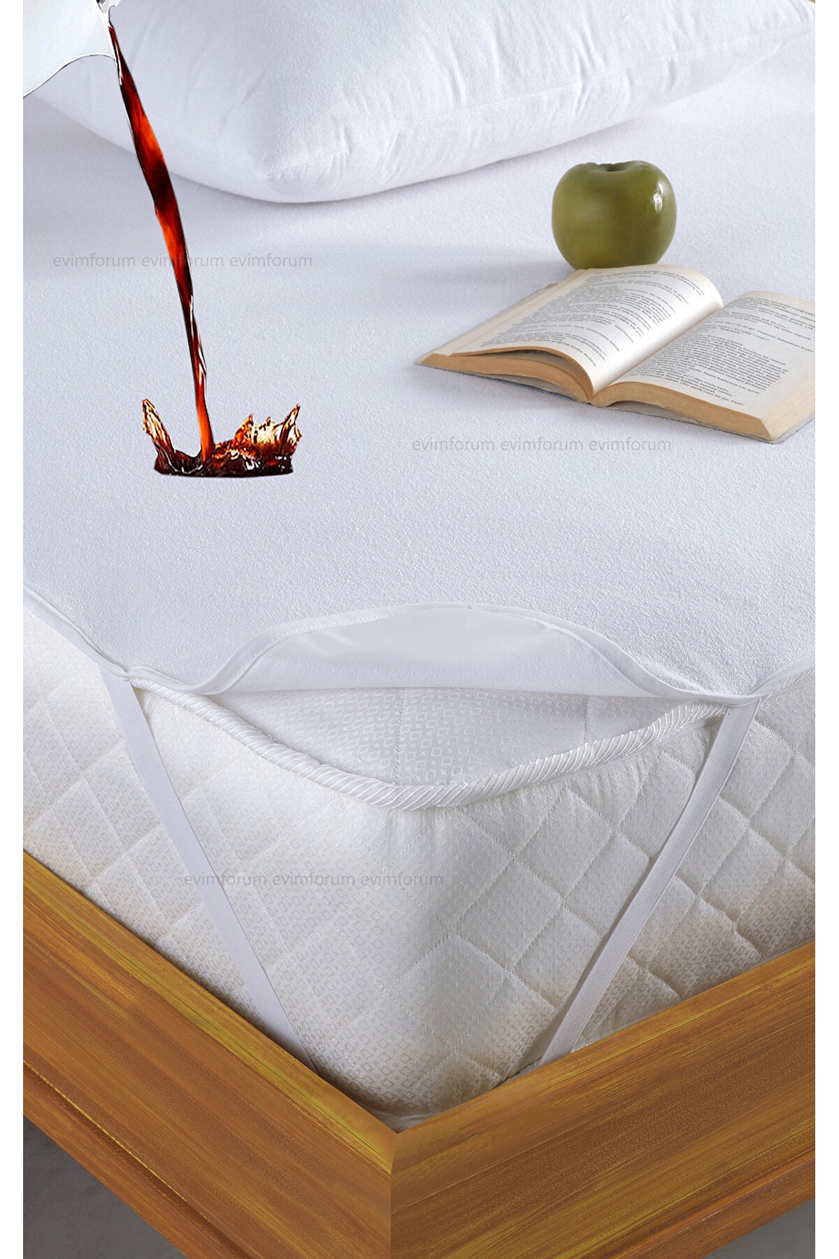 Nordic Schiller Wasserdichte Baumwolle-Frottee Matratzenauflage mit Eckgummis