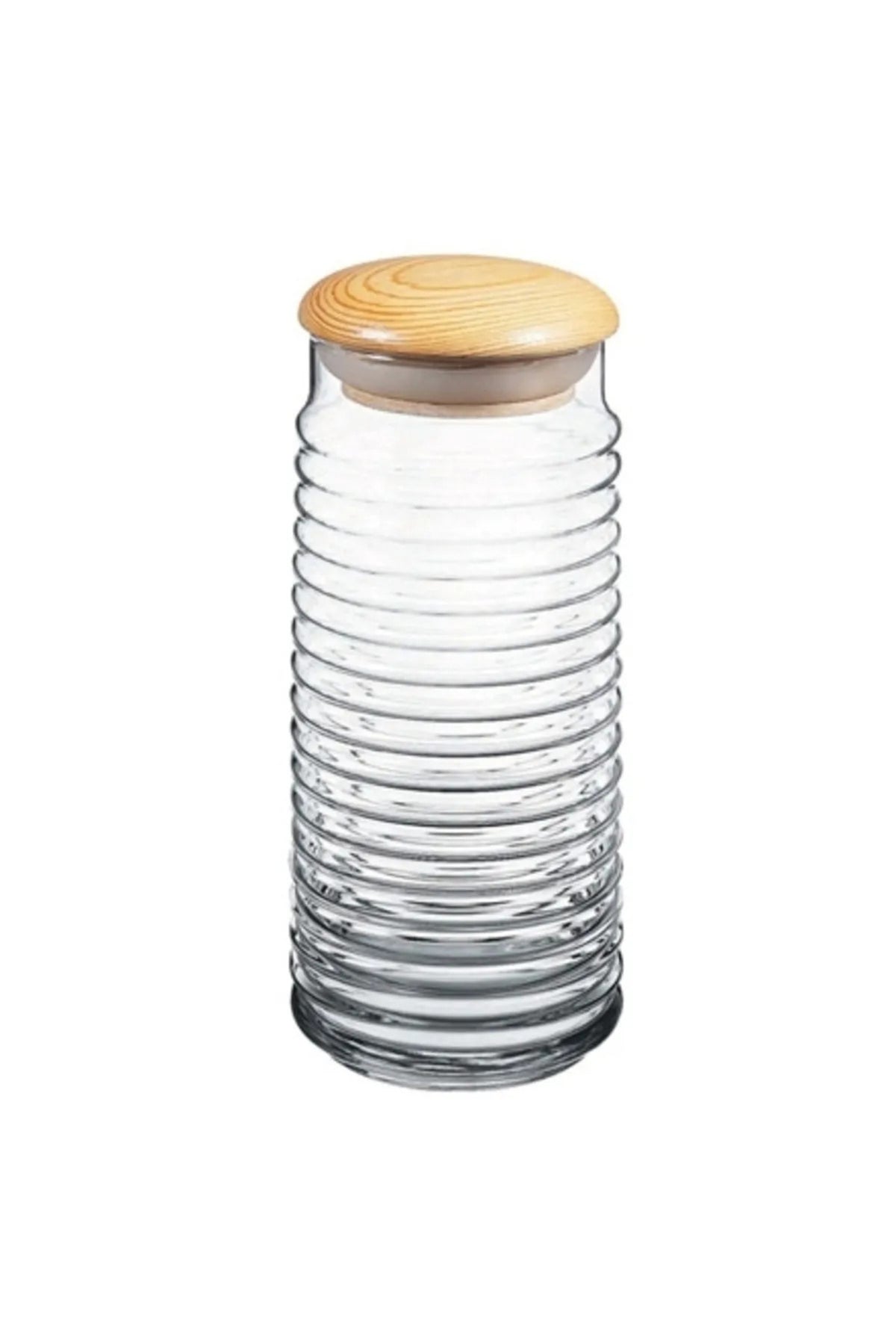 Pasabahce Babylon Glas-Vorratsdose mit Holzdeckel - 1,5 Liter