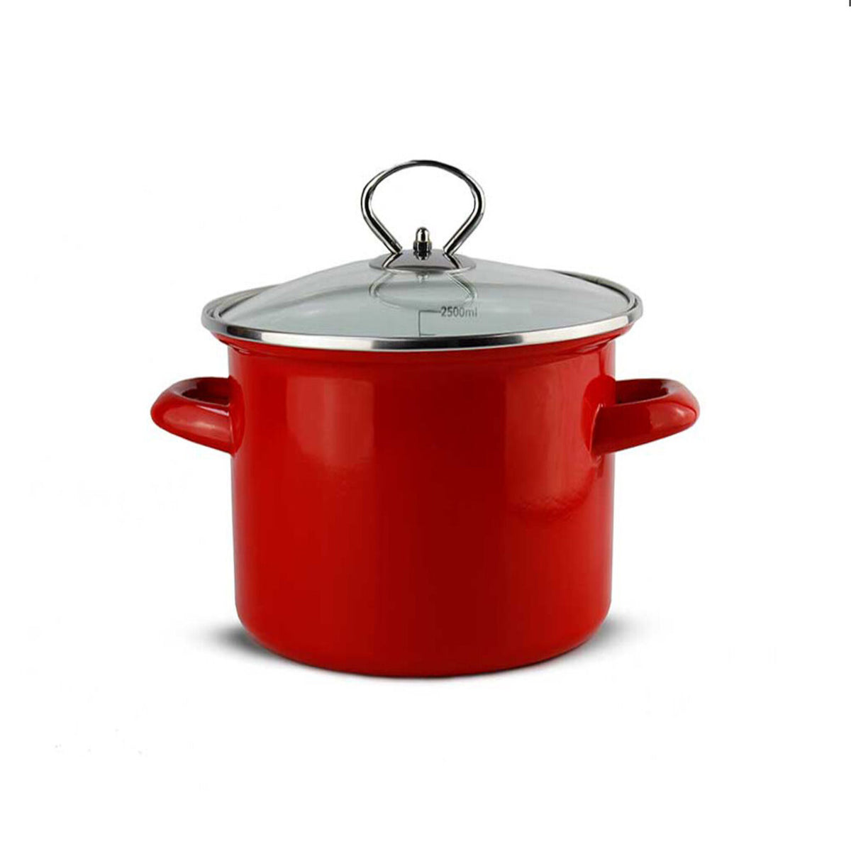 Schäfer Metallic Red Bratentopf mit Deckel