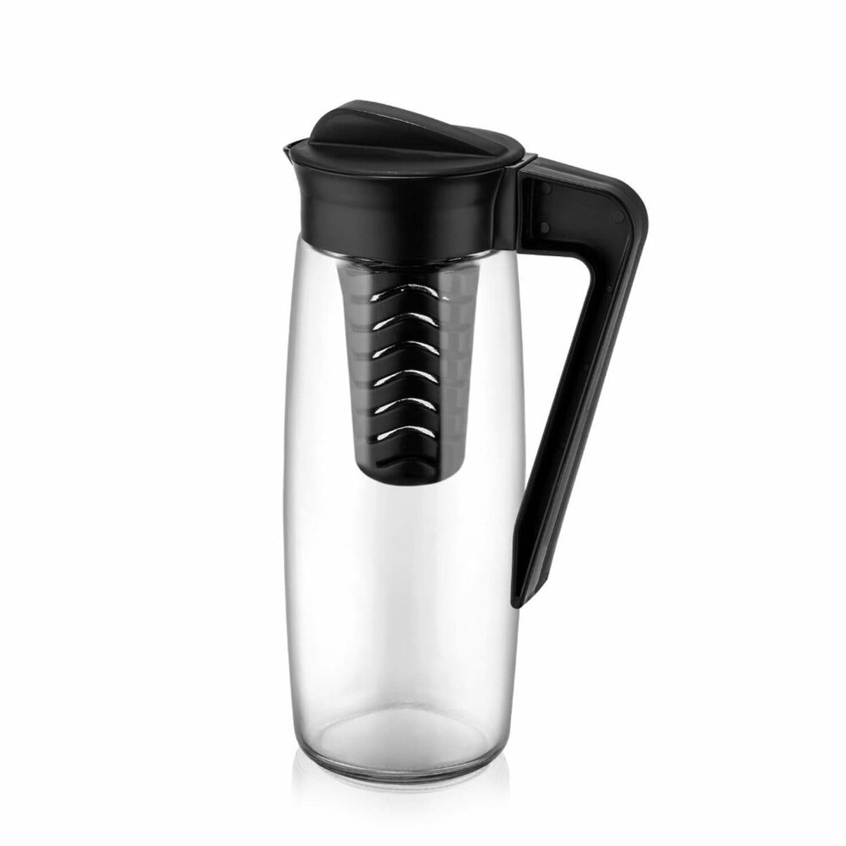 Michelino Tanja Karaffe mit Kunststoffeinsatz Riffel&-Klarglas Anthrazit 1,6L