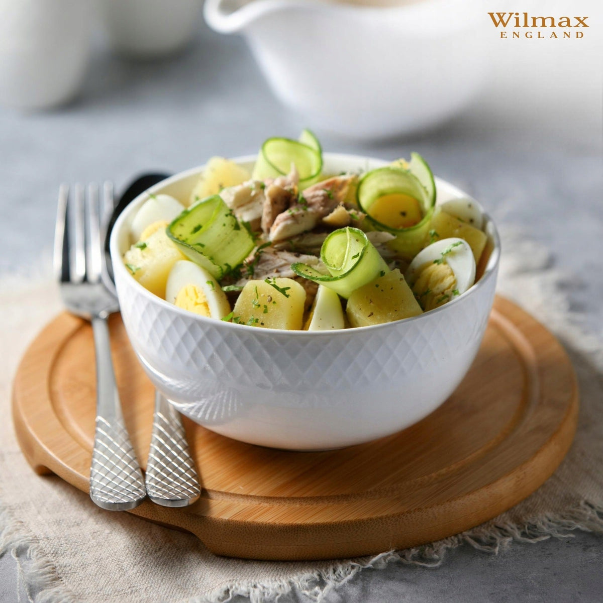 Wilmax Schale 20 cm 1850 ml Weiß Porzellan WL-880114/1C