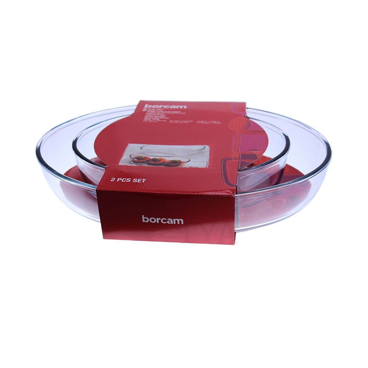 Pasabahce Borcam Ovales Ofenset Auflaufform– 2-tlg, 3200 ml und 1550 ml