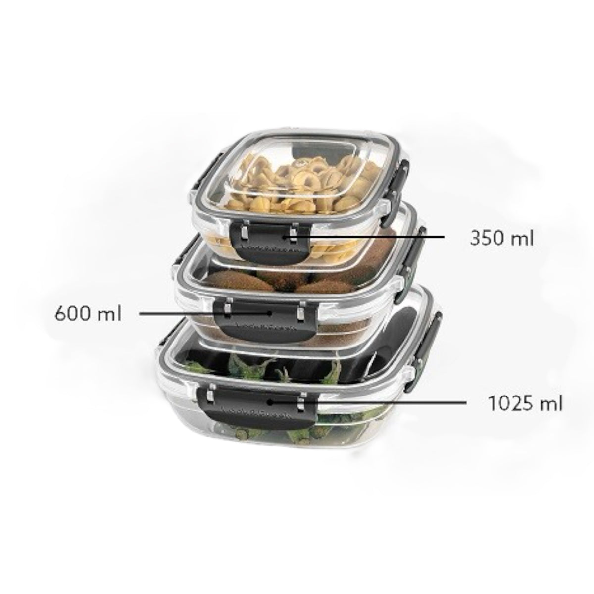 Michelino Nora 3-tlg. Frischhaltedosen-Set Quadratisch