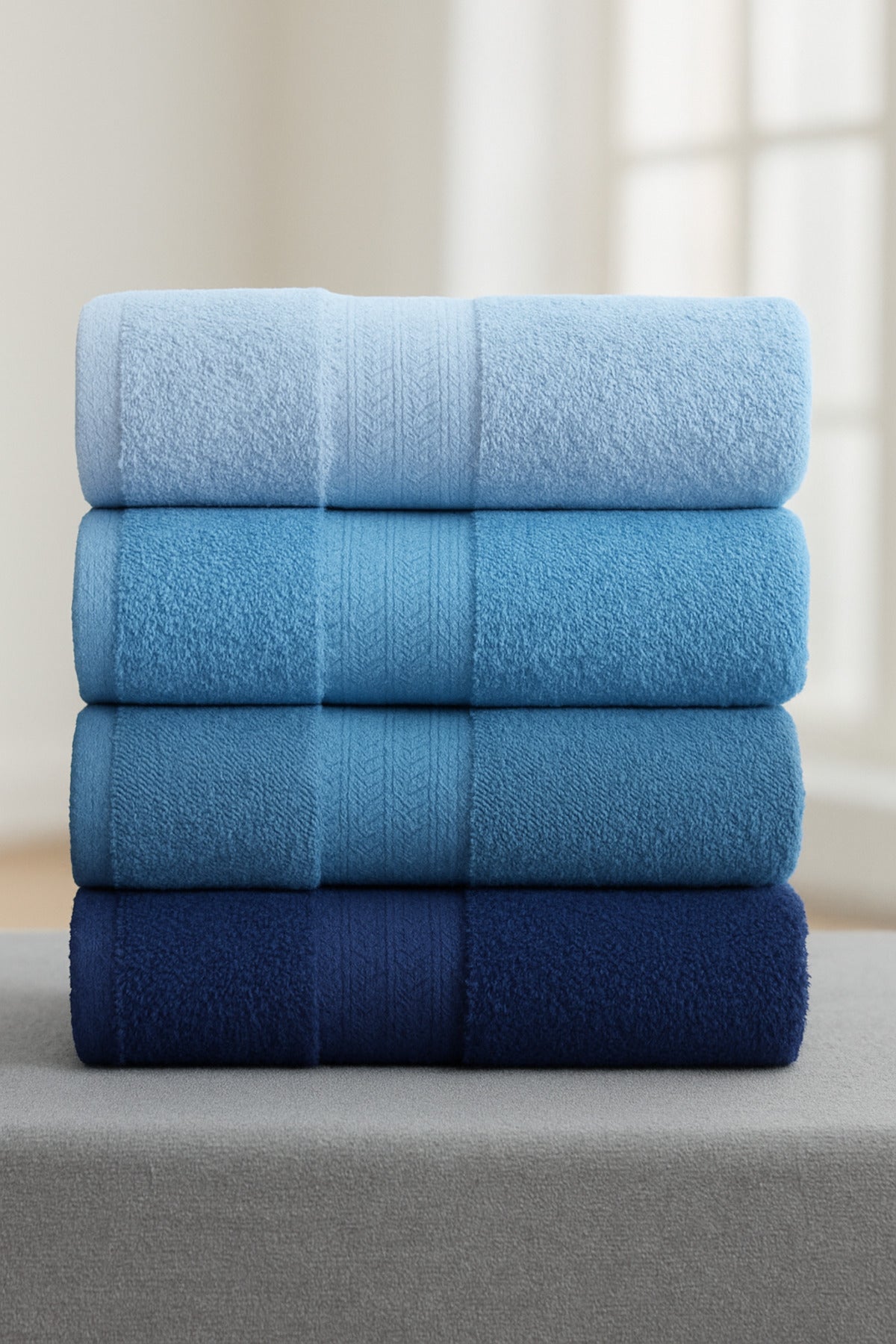 4-Piece - Cotton Hand and Face Towel Set 50x85 cm - 4 Hand Towels