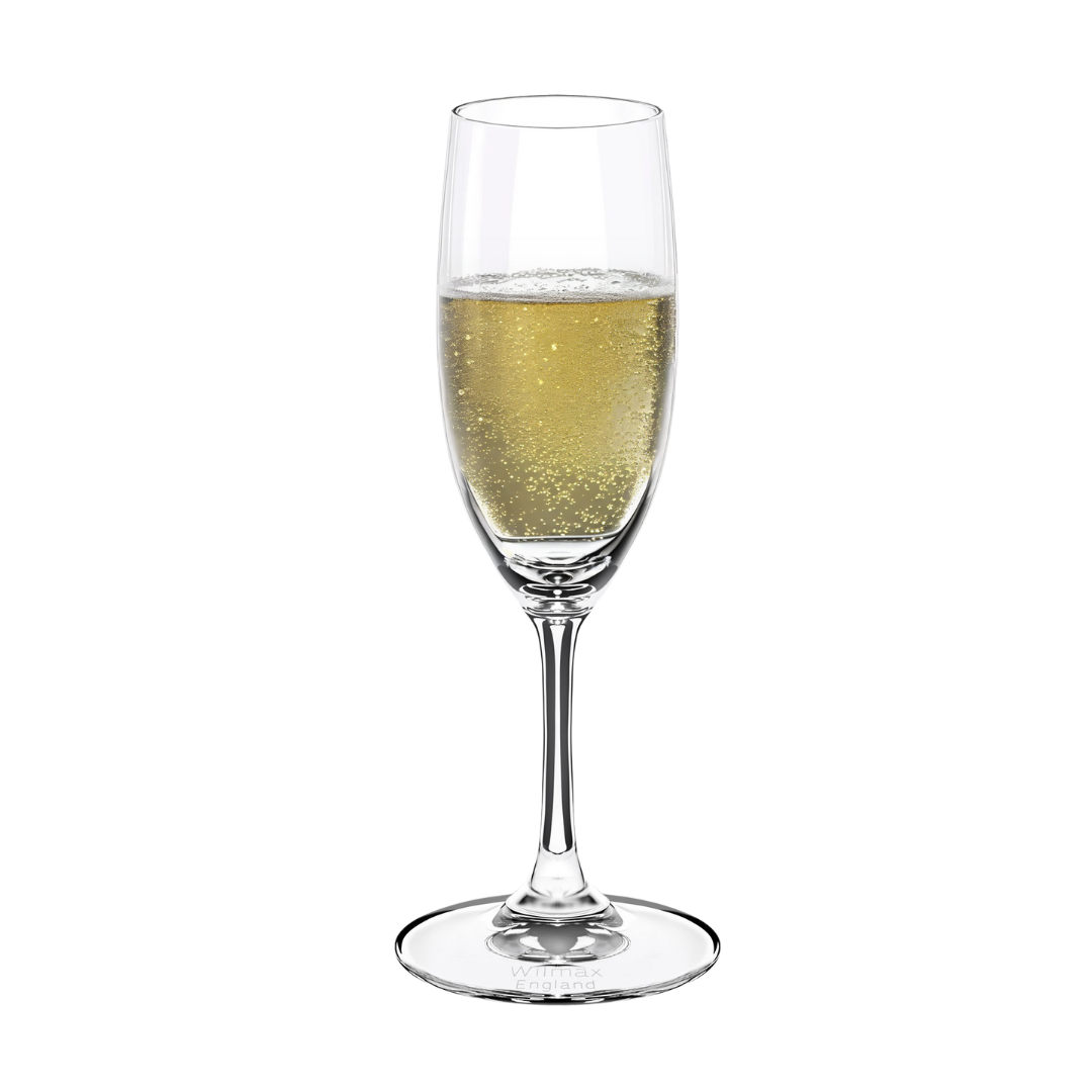 Wilmax Champagnerflöte 230 ml Kristallglas Transparent 6er Set WL-888027/6A