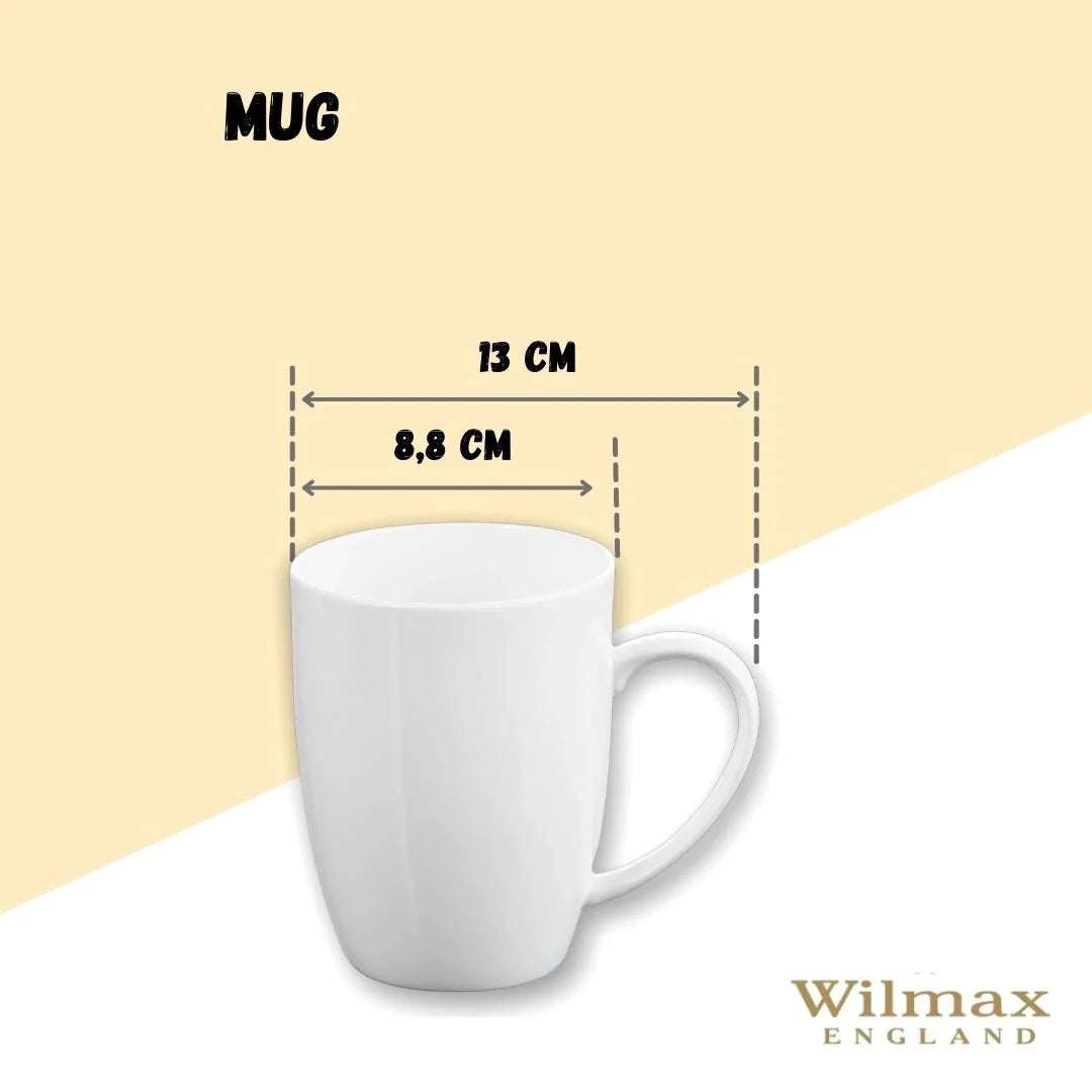 Wilmax Tasse 460 ml Weiß Porzellan Olivia