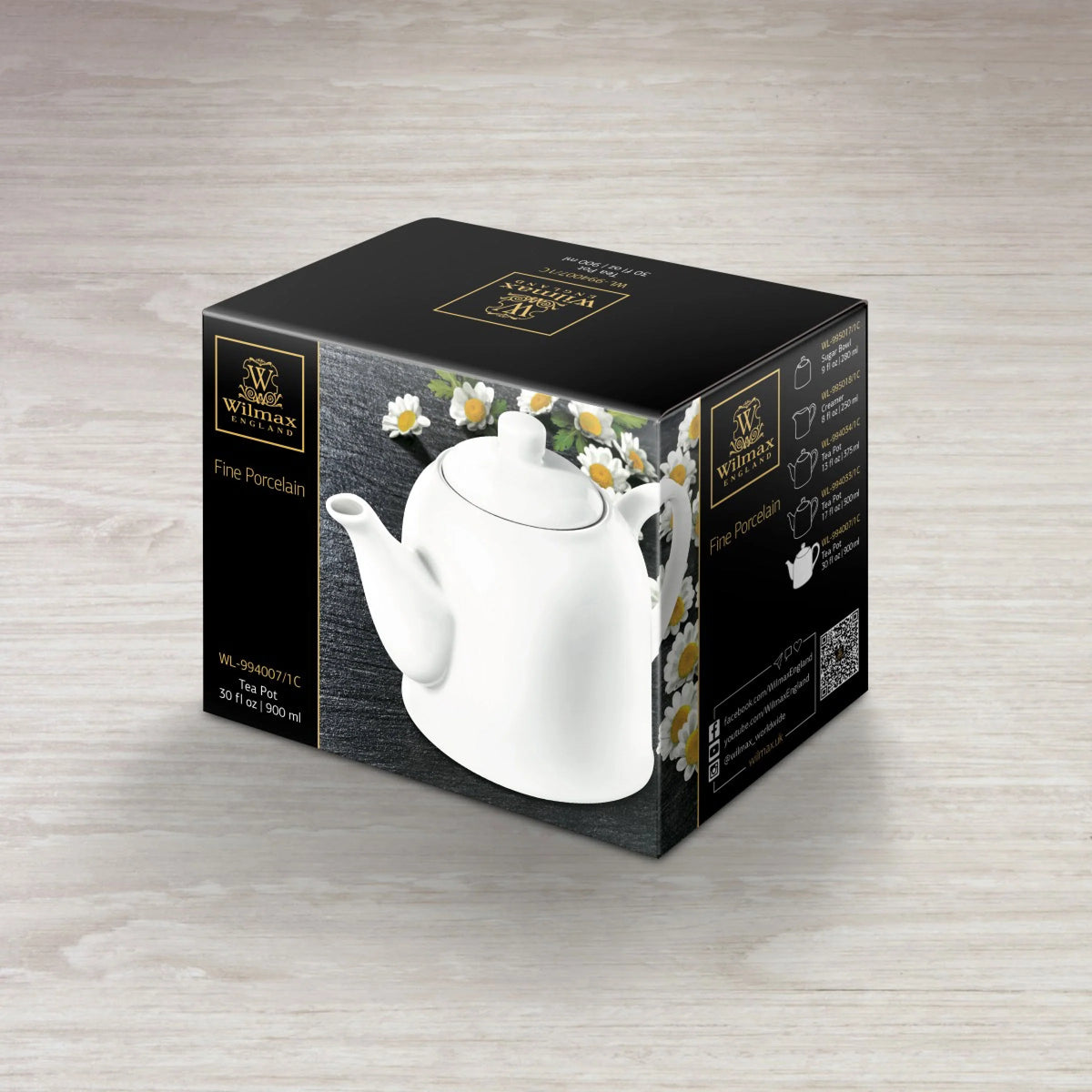 Wilmax Teekanne 900 ml Weiß Porzellan WL-994007/A
