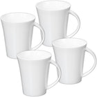 Wilmax Tassen 380 ml Weiß Porzellan 4er Set WL-993012/A4