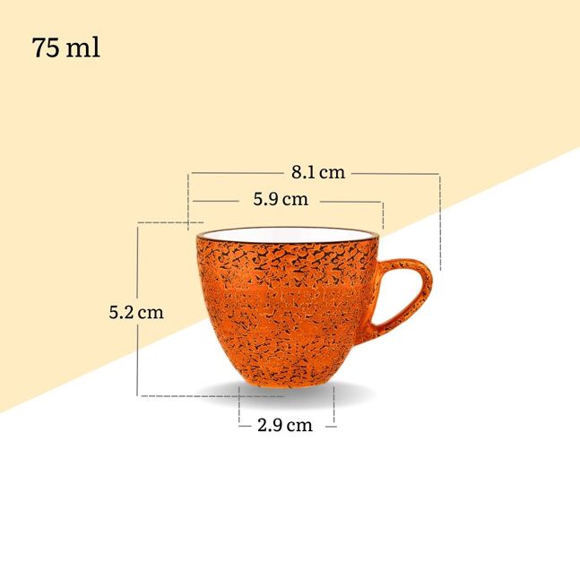 Wilmax Tasse 75 ml Orange Porzellan