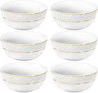 Wilmax Schale 12 cm Weiß Goldrand Porzellan 6er Set