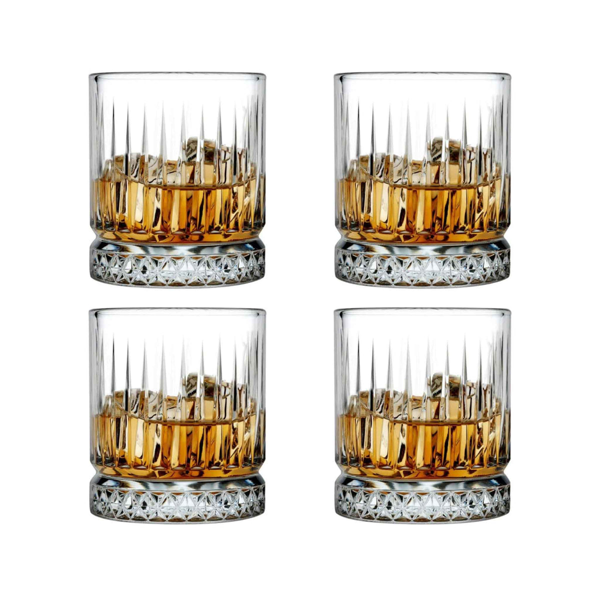 Pasabahce Elysia Whiskyglas 355 ml-11 3/4 oz, Kristall-Design, 4er Set