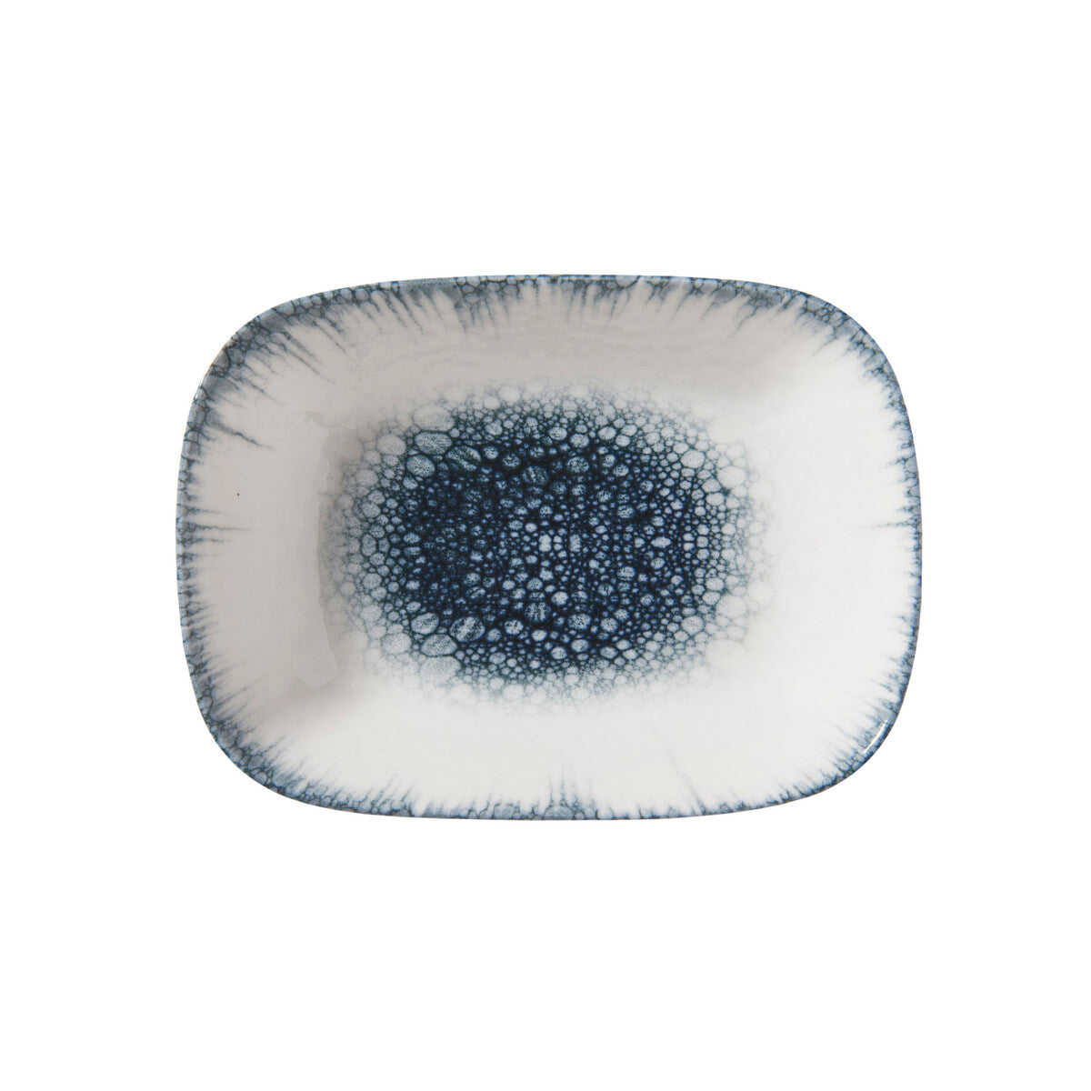 GÜRAL Antares EO Professional Servierplatte quadratisch, Bone Porzellan, 12x9 cm, creme