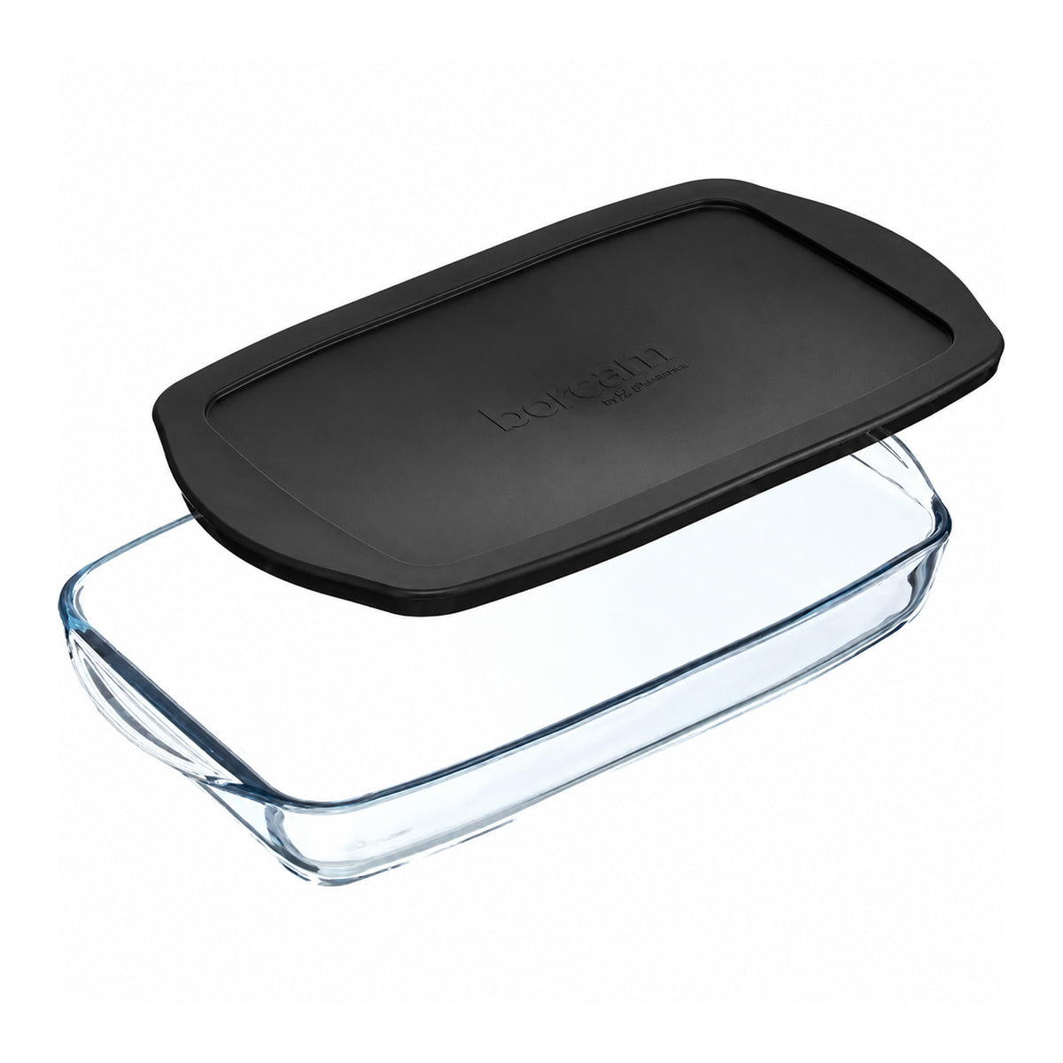 Pasabahce Borcam Bake&Keep Rechteckige Glas-Auflaufform mit Kunststoffdeckel - 1,95 L