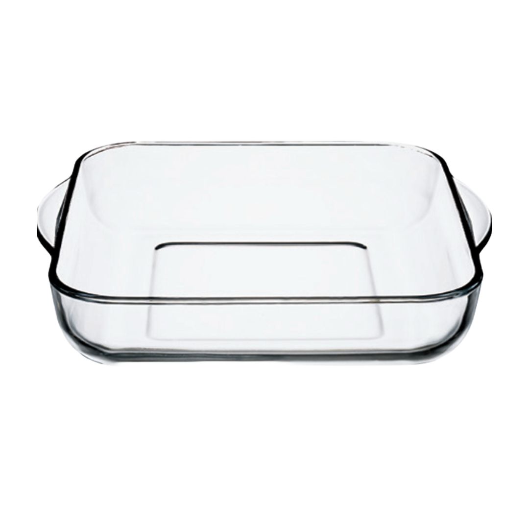 Pasabahce BORCAM BAKE & KEEP Stapelbare Ofenform - Quadratische Auflaufform, 1950 ml