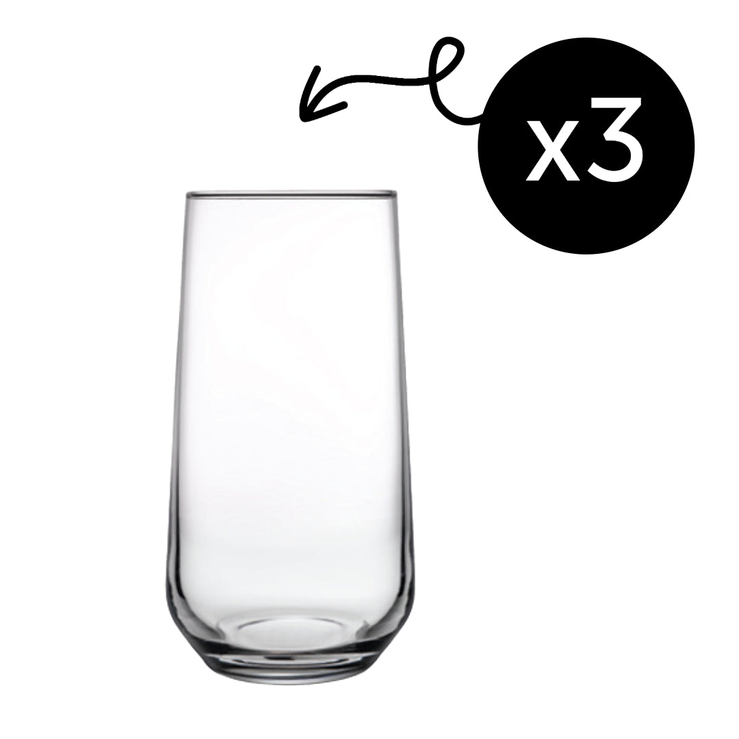 Pasabahce Allegra Longdrinkgläser - 3er Set, 470 ml