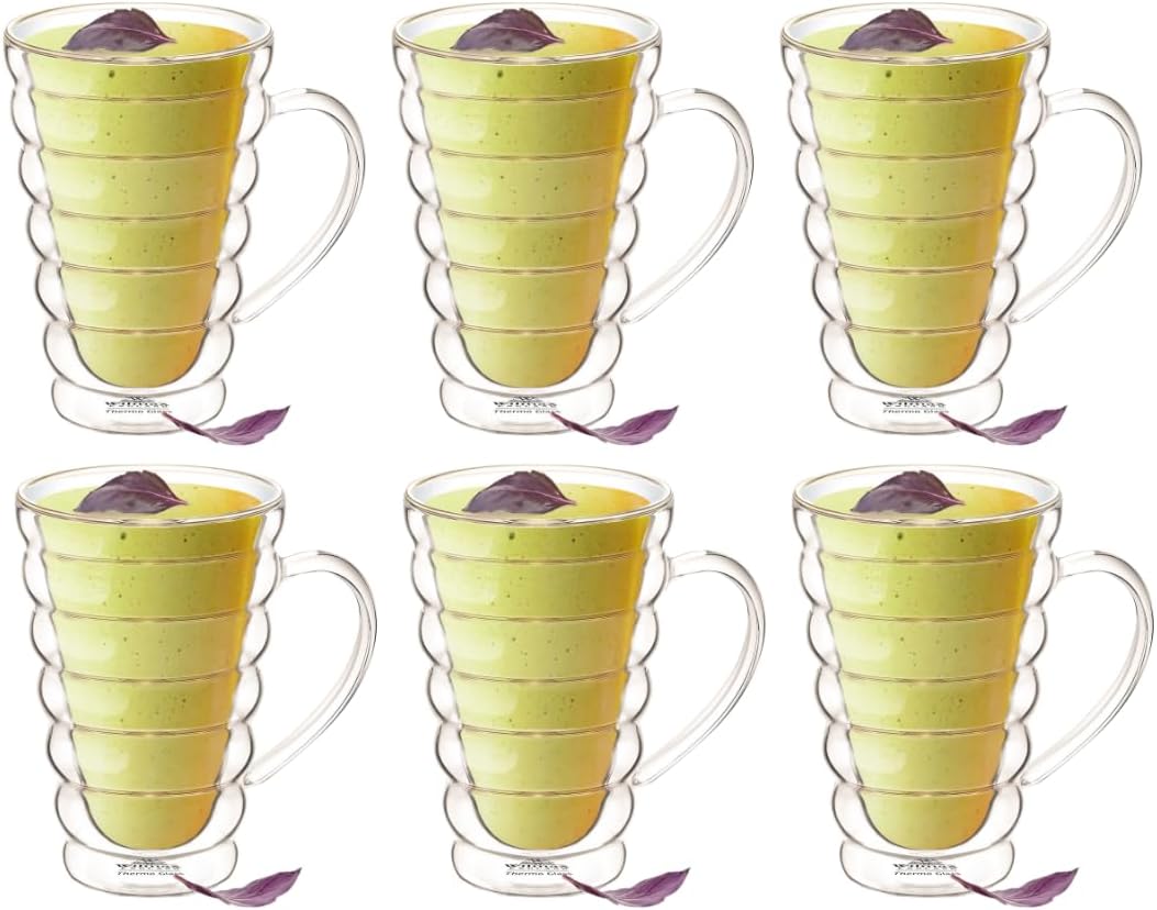 Wilmax Doppelwandglas Becher 300 ml 6er Set WL-888424/A6