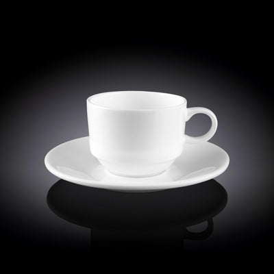 Wilmax Kaffeetassen mit Untertassen 6er Set 140 ml WL-993039/6C