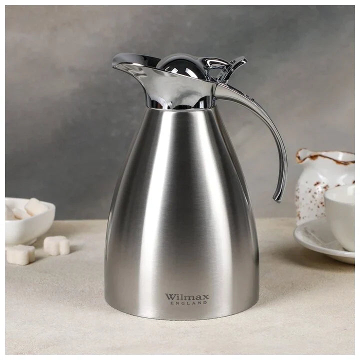 Wilmax Isolierkanne 1000 ml Edelstahl Silber WL-511020115/A