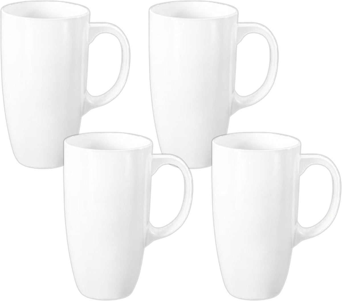 Wilmax Becher 630 ml Porzellan Weiß 4er Set WL-993093/A4