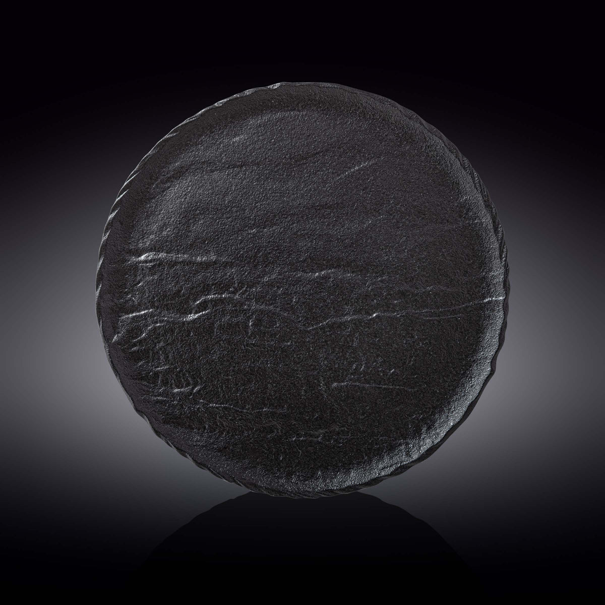 Wilmax Runde Servierplatte SlateStone Schwarz 30 cm Porzellan WL-661128/A