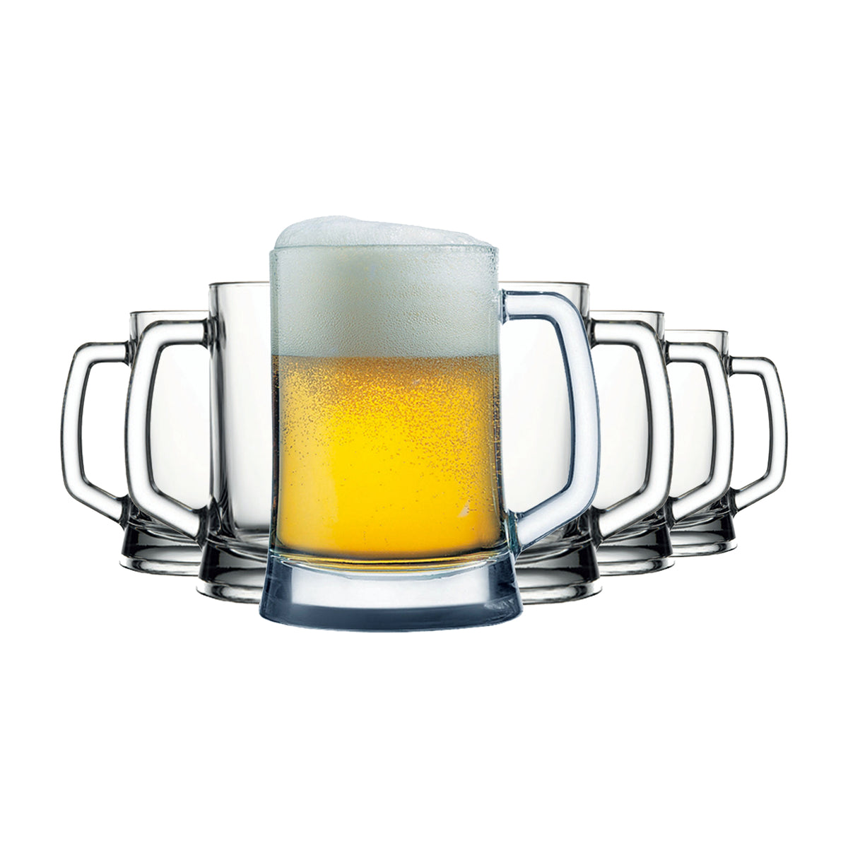 Pasabahce Pub Bierglas 500 ml - Klares Glas mit Henkel