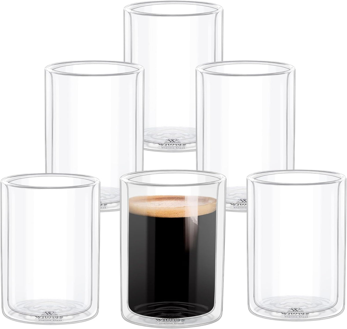 Wilmax Doppelwandiges Glas 300 ml 6er Set WL-888784/A6