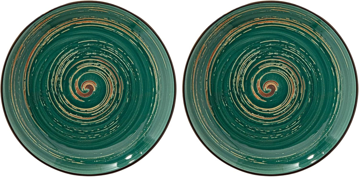 Wilmax Teller 25,5 cm Grün Porzellan 2er Set WL-669514/A2