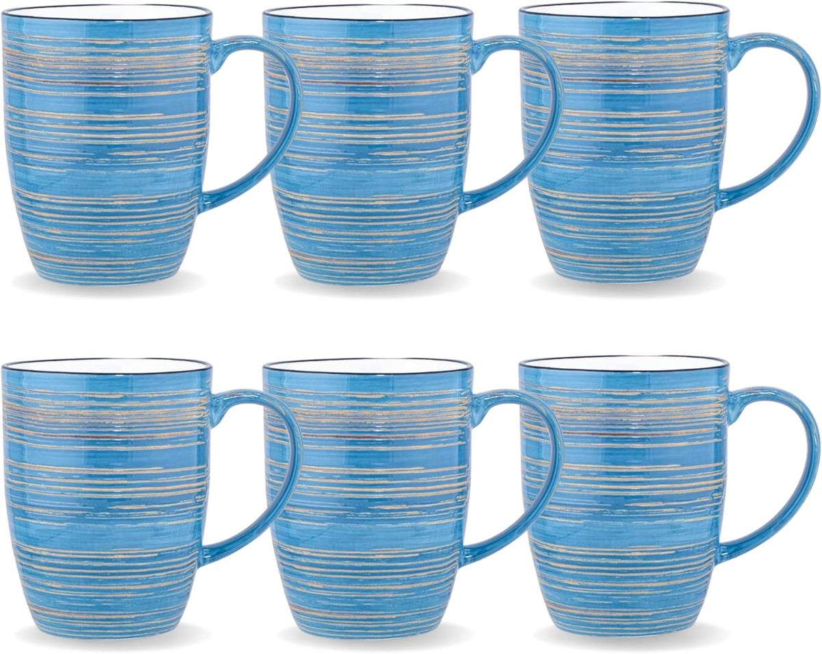 Wilmax Becher 460 ml Blau Porzellan 6er Set WL-669637/A6