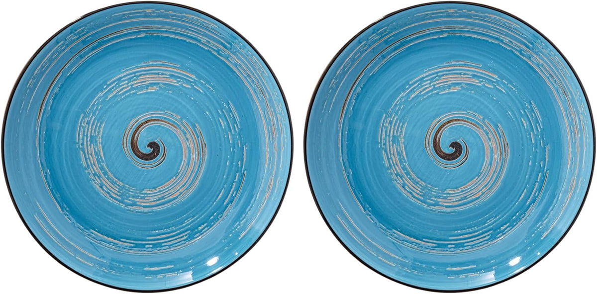 Wilmax Teller 25,5 cm Blau Porzellan 2er Set WL-669614/A2