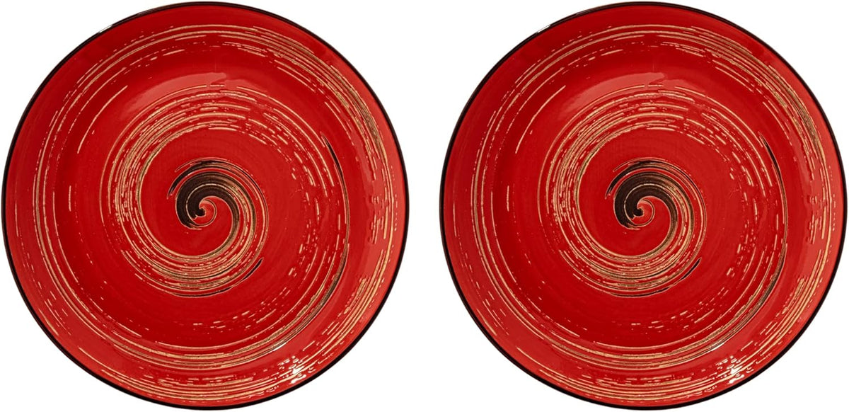 Wilmax Teller 25.5 cm Rot Porzellan 2er Set WL-669214/A2