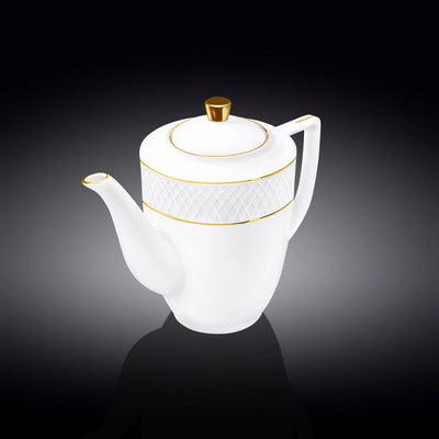 Wilmax Diamond Gold Kaffeekanne 750 ml Weiß Porzellan