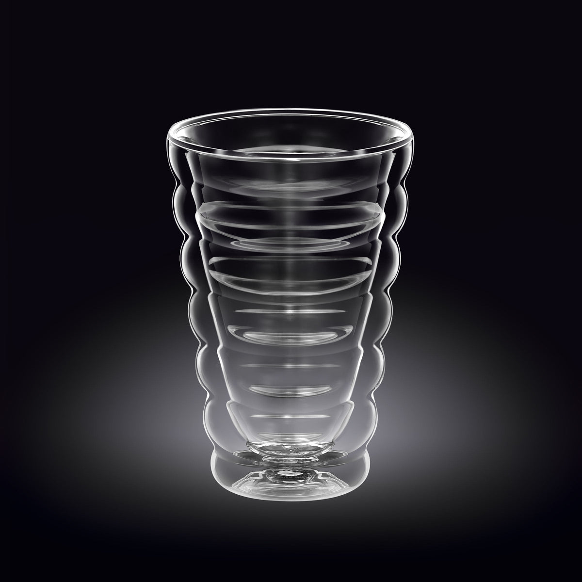 Wilmax Doppelwandiger Thermoglas Becher 400 ml Transparent WL-888418/A