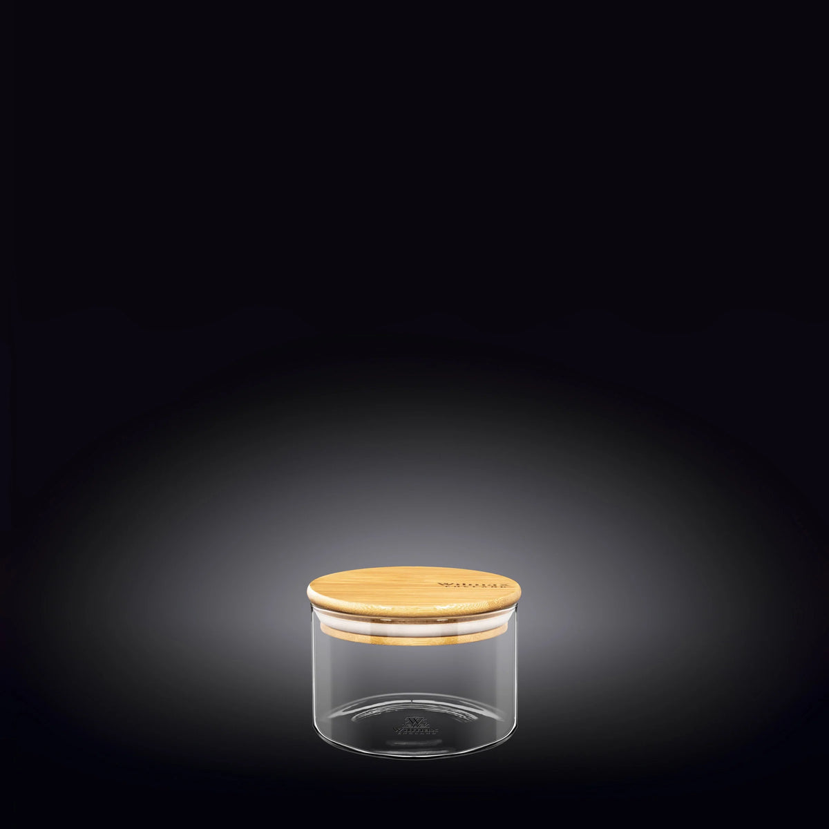 Wilmax Vorratsglas 400 ml mit Bambusdeckel 3er Set WL-888501/A3