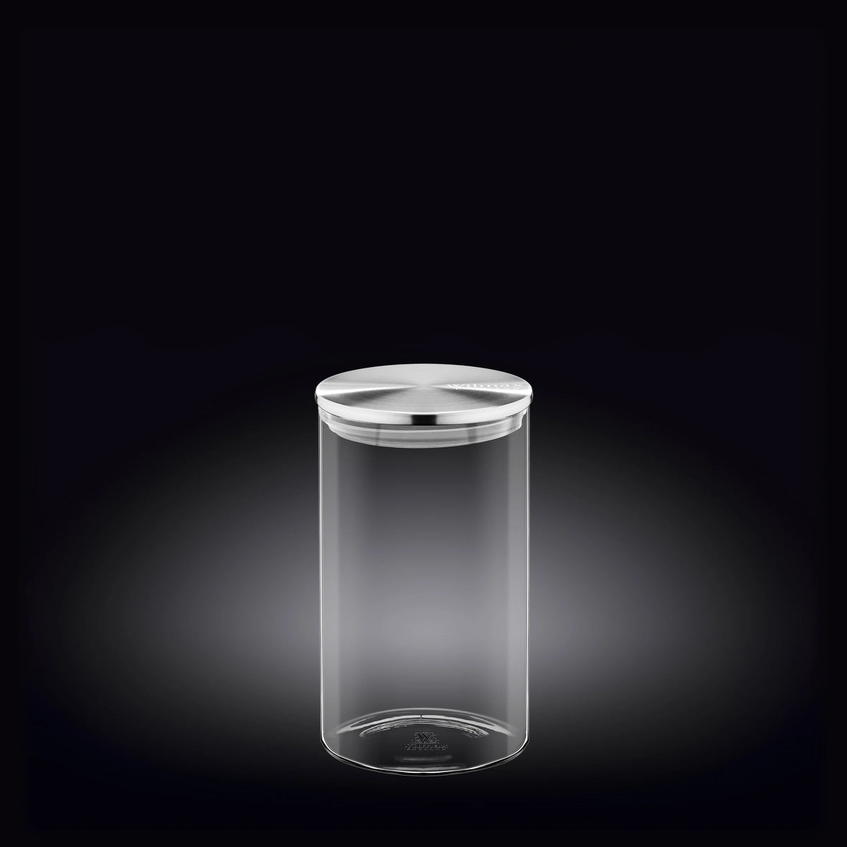 Wilmax Vorratsglas 1100 ml mit Edelstahldeckel 3er Set WL-888515/A3