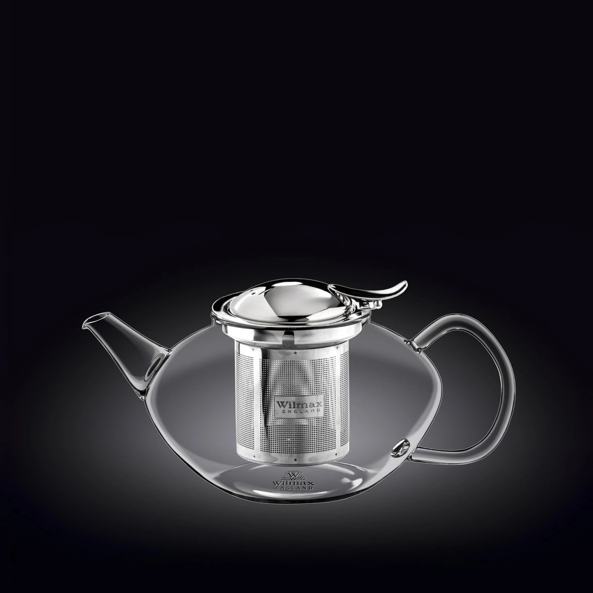 Wilmax Teekanne 650 ml Borosilikatglas Edelstahlfilter WL-888804/A