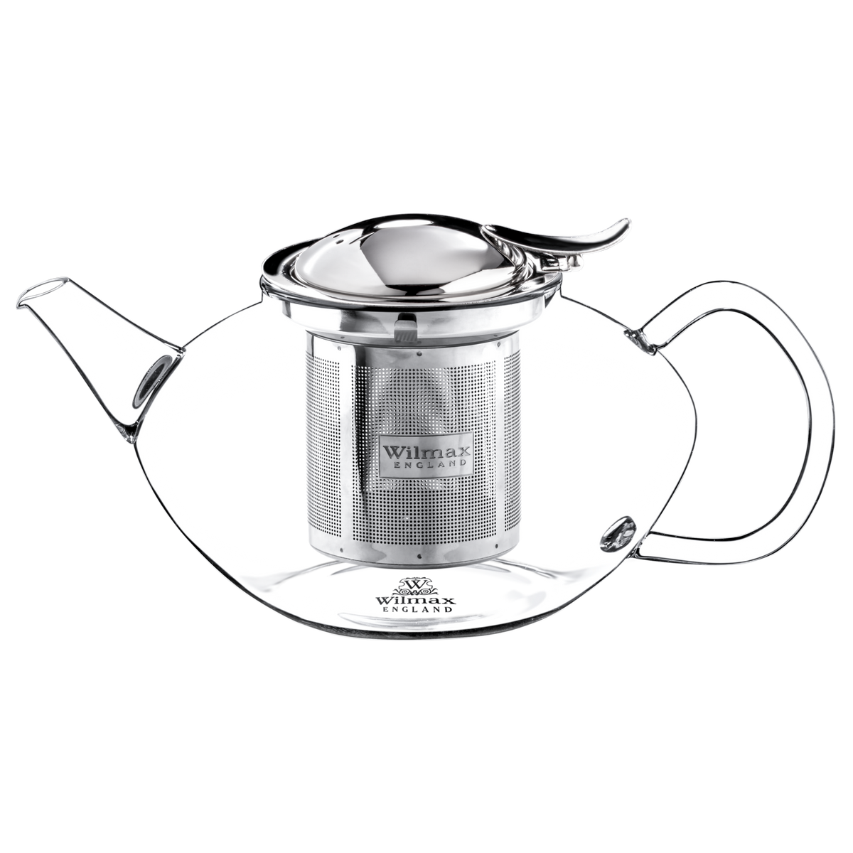 Wilmax Teekanne 1550 ml Thermoglas Edelstahlfilter WL-888806/A