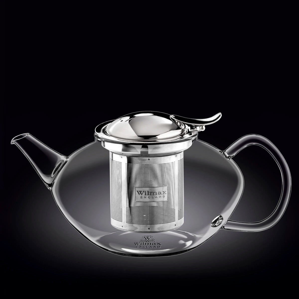 Wilmax Teekanne 1550 ml Thermoglas Edelstahlfilter WL-888806/A