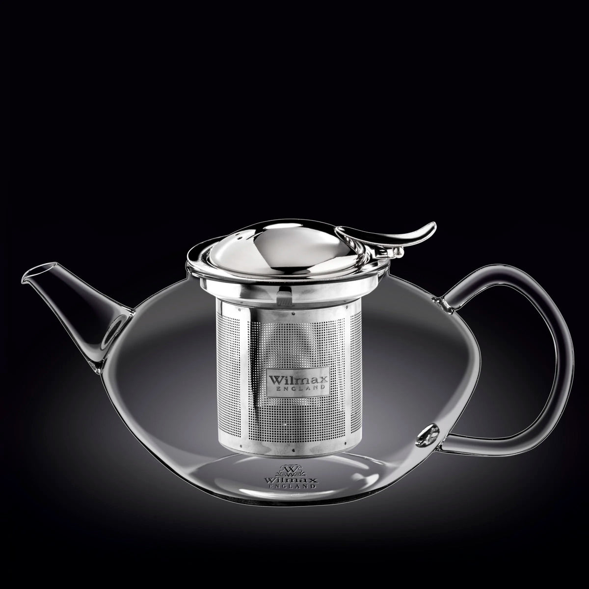 Wilmax Teekanne 1550 ml Thermoglas Edelstahlfilter WL-888806/A