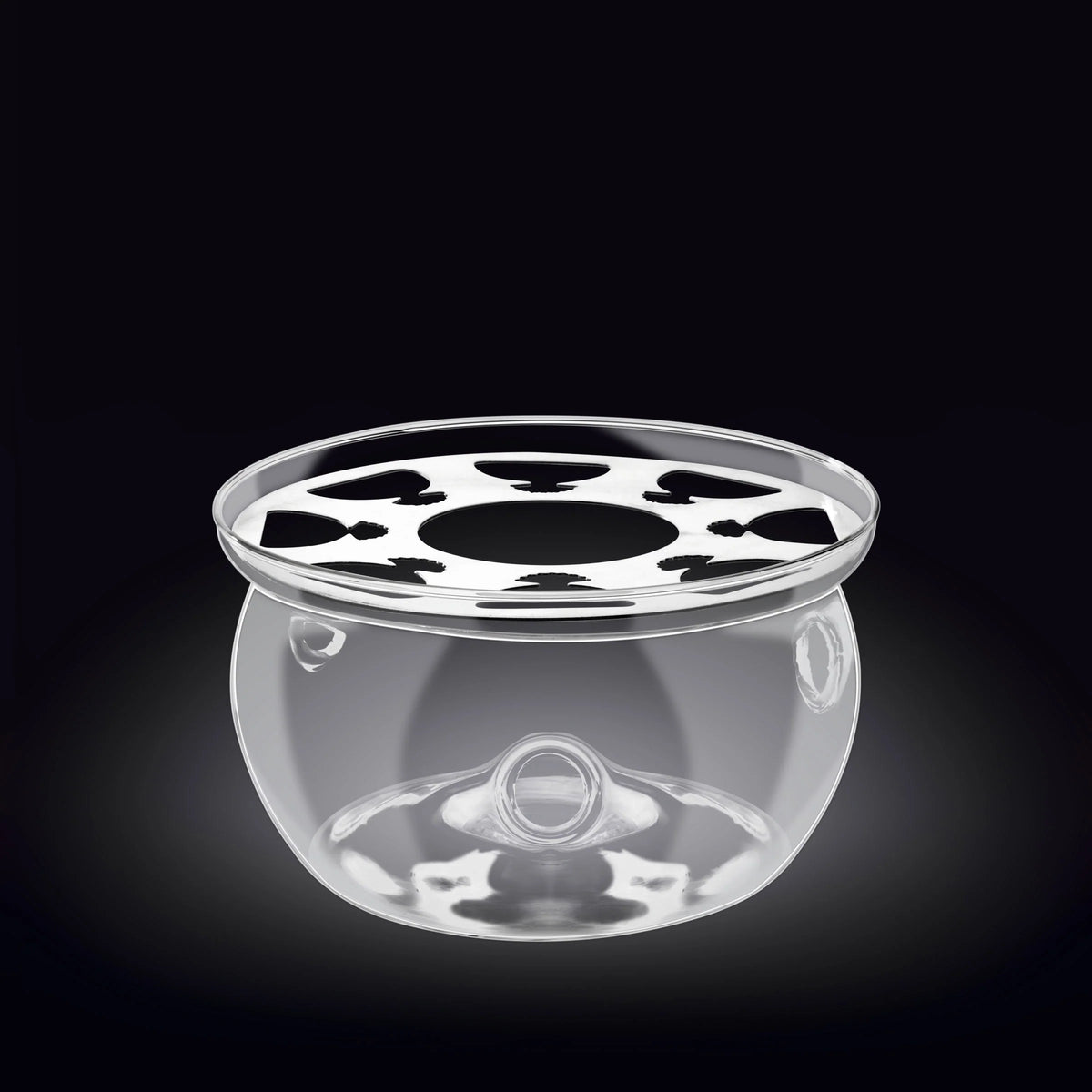 Wilmax Stövchen aus Glas für Teekannen Transparent WL-888903/A