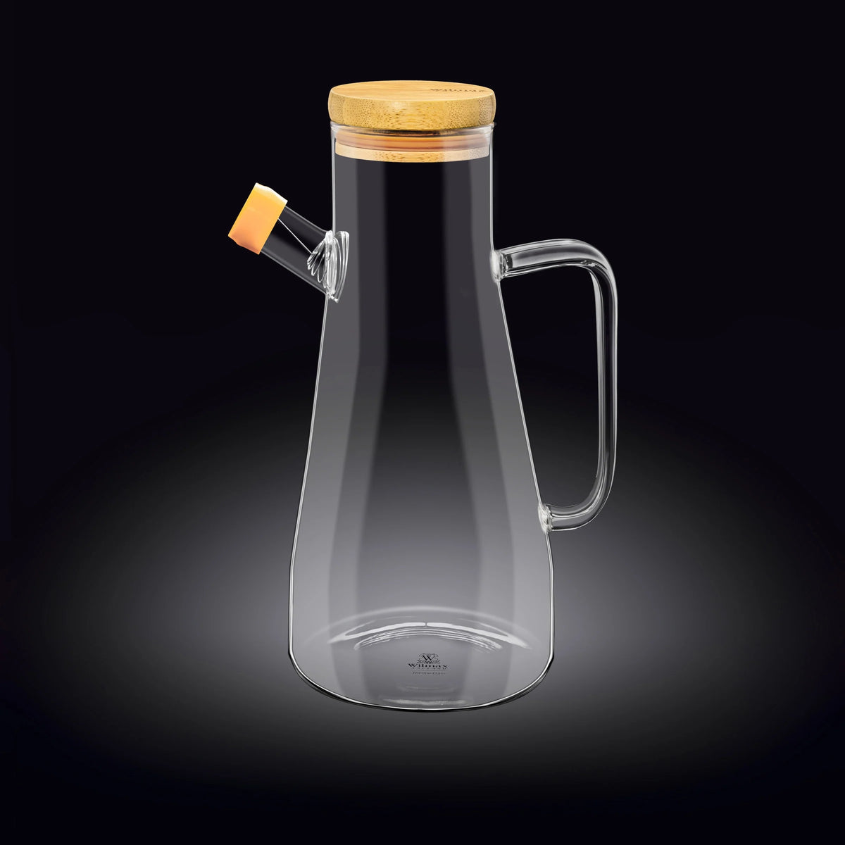 Wilmax Ölflasche 900 ml Glas mit Ausgießer und Filter WL-888958/A
