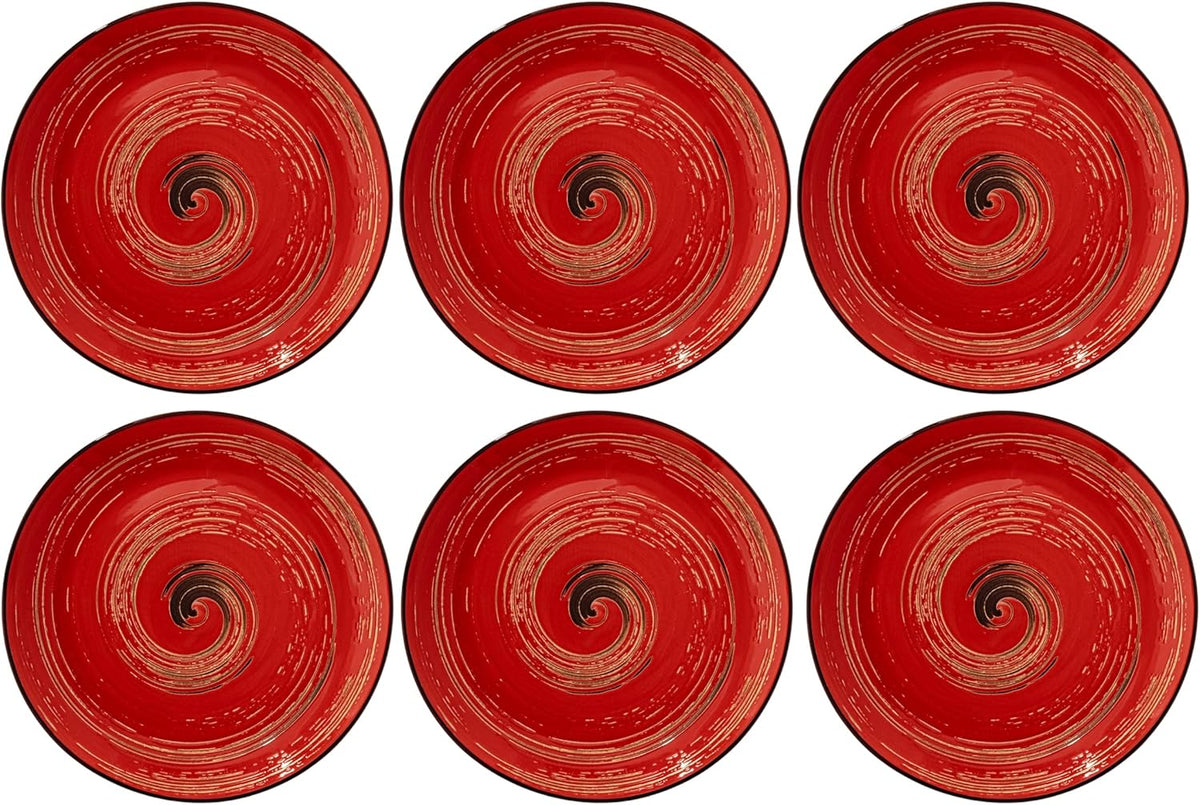 Wilmax Teller 20 cm Rot Porzellan 6er Set WL-669212/A6