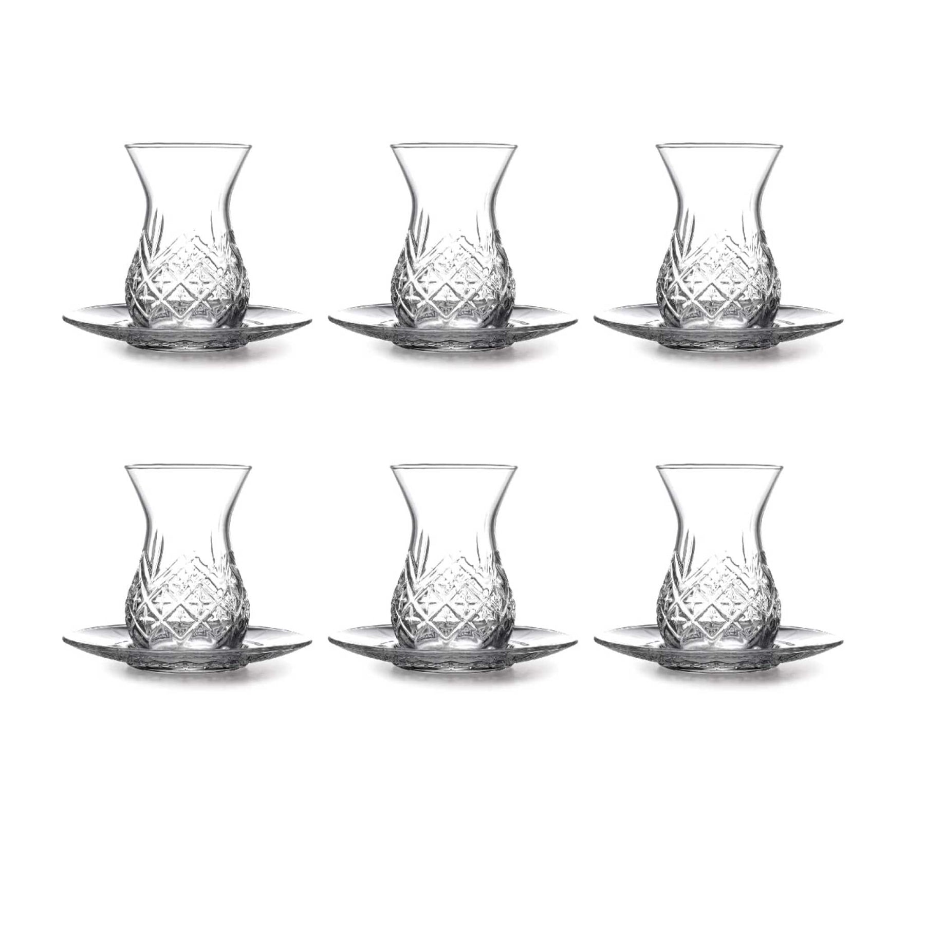 Pasabahce Timeless Teeset 155 ml (5 3/4 oz) - 6er Set mit Untertassen