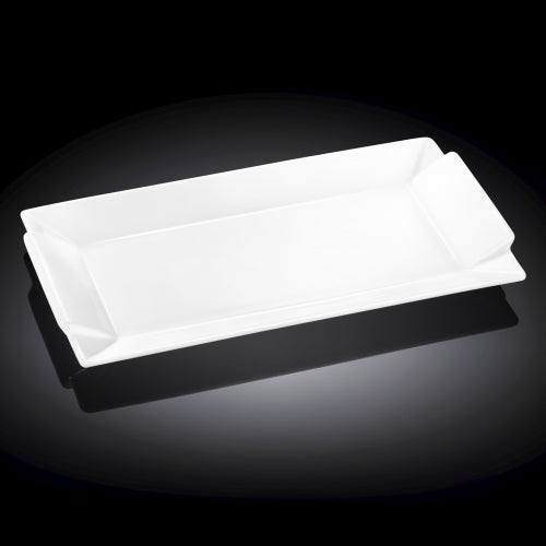 Wilmax Servierplatte 40 x 20 cm aus Porzellan, Weiß WL-992648/A