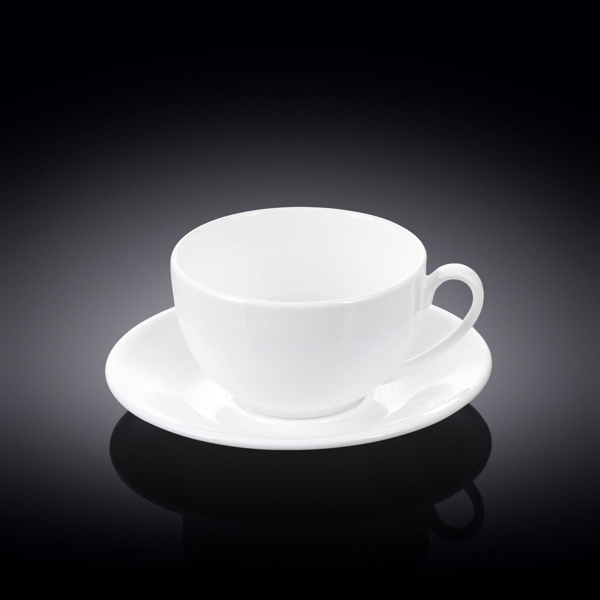 Wilmax Teetasse mit Untertasse 250 ml Weiß Porzellan WL-993000/1C
