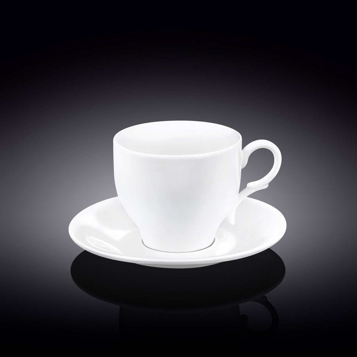 Wilmax Teetasse mit Untertasse 220 ml Weiß Porzellan WL-993009/1C