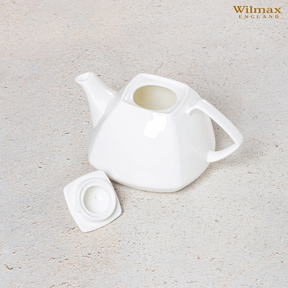 Wilmax Teekanne 1050 ml mit Filter Weiß Porzellan WL-994041/1C