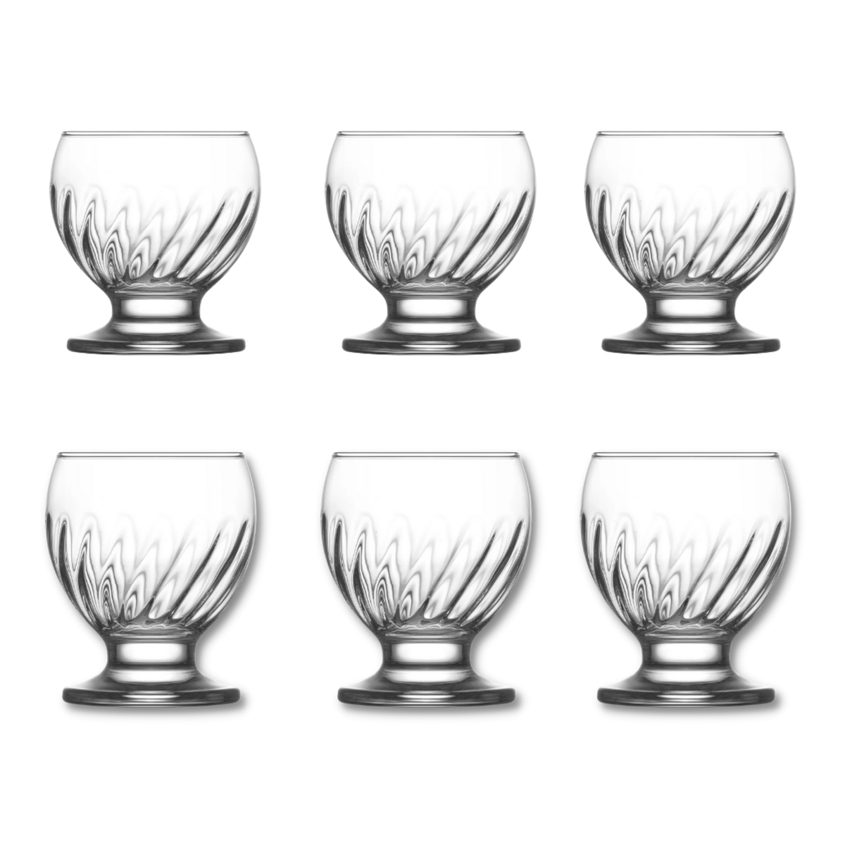 LAV Nectar Softdrinkgläser mit Fuß – 215 ml (7 1/4 oz), 6er Set