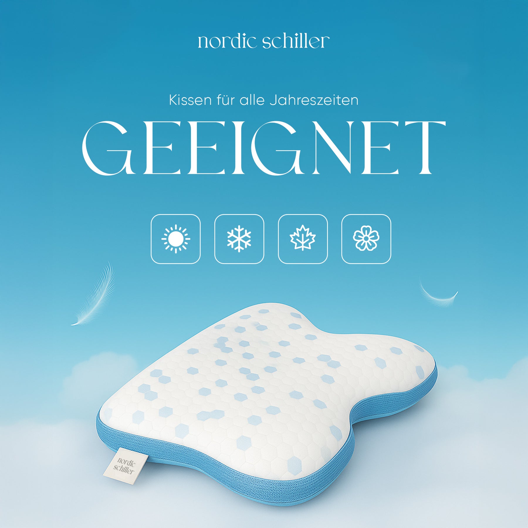 Nordic Schiller Cooler Visco Anti-Schnarch-Kissen 70 x 50 cm