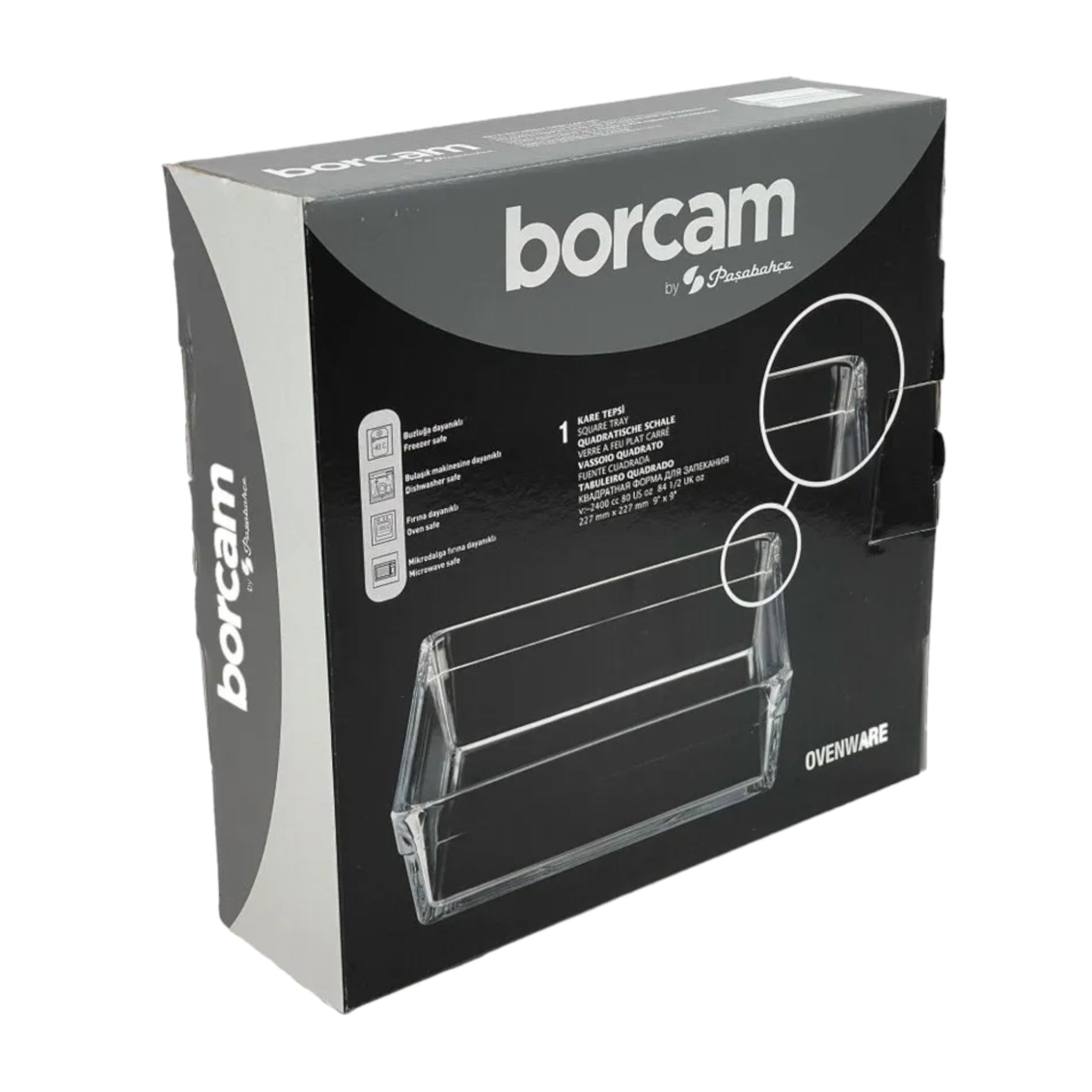 Pasabahce Borcam Quadratische Auflaufform – 2,4 Liter
